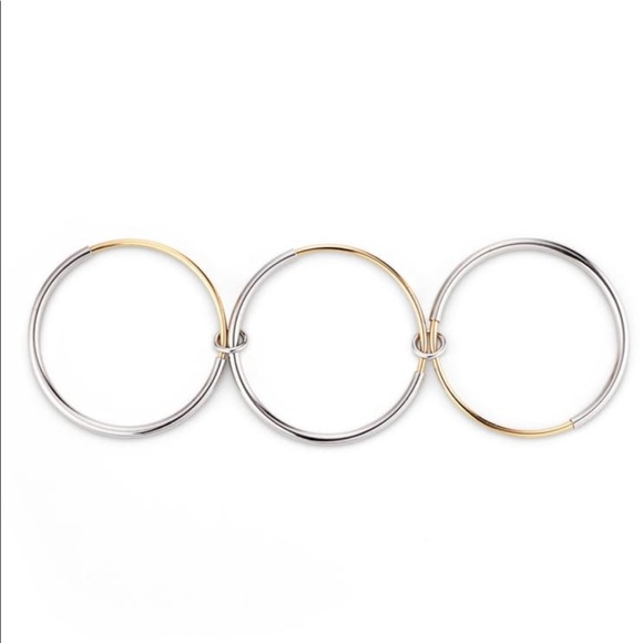 Jenny Bird Gold and Silver Lola Bangles - Picture 2 of 3